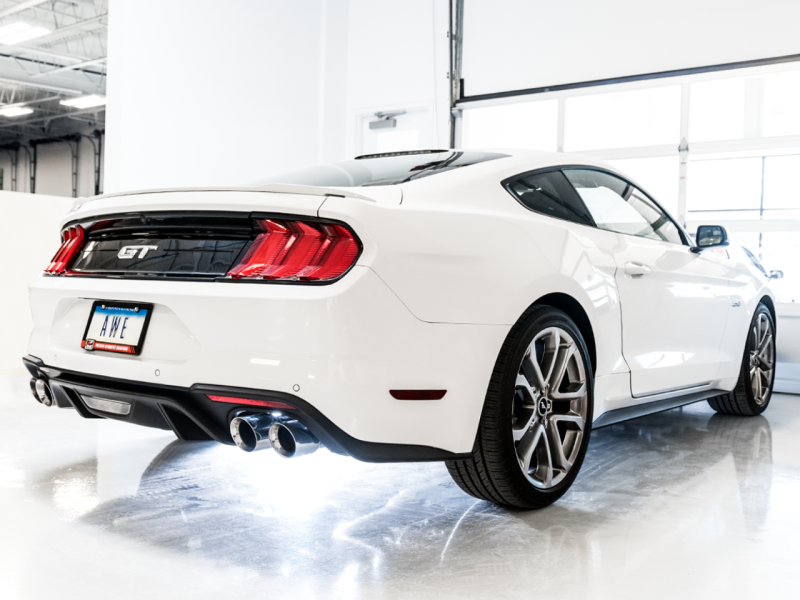 AWE Tuning 2018+ Ford Mustang GT (S550) Cat-Back Exhaust - Touring Edition (Quad Chrome Silver Tips) thumbnail 8