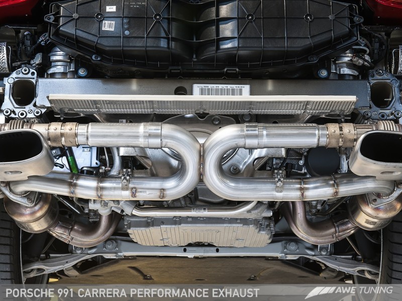 AWE Tuning 991 Carrera Performance Exhaust - Chrome Silver Tips thumbnail 3