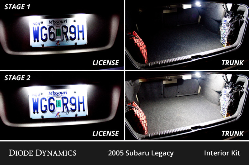 Diode Dynamics 05-09 Subaru Legacy Interior LED Kit Cool White Stage 1 thumbnail 6