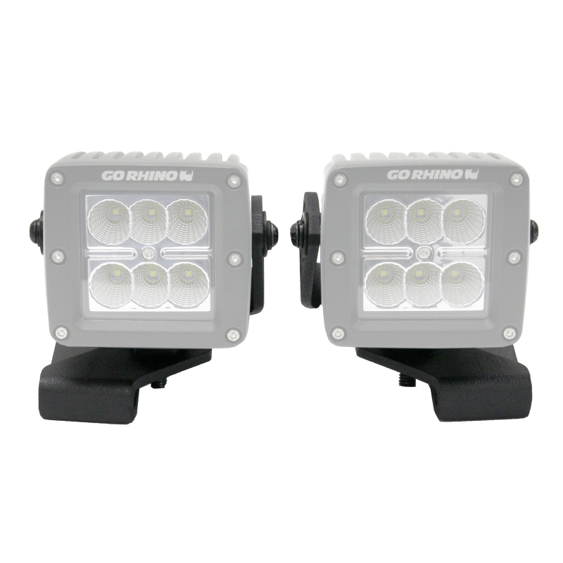Go Rhino 18-20 Jeep Wrangler JL/JLU/Gladiator JT Light Mount - 3in Cube thumbnail 7