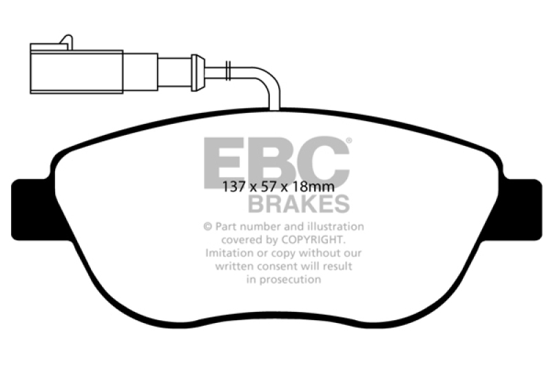 EBC S4 Brake Pad and Rotor Kit (1x ebcDP31383C, 1x ebcUSR414) thumbnail 8