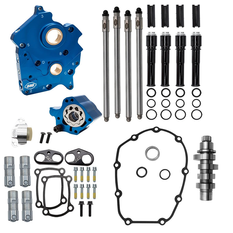 S&S Cycle 24-26 Water Cooled M8 Models Chain Drive HPT542 Cam Chest Kit w/ Black Pushrod Tubes