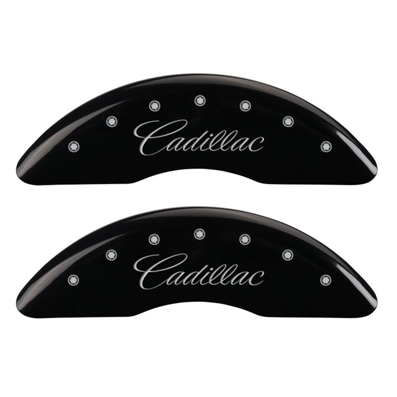 MGP 4 Caliper Covers Engraved Front Cadillac Engraved Rear XTS Black finish silver ch thumbnail 4