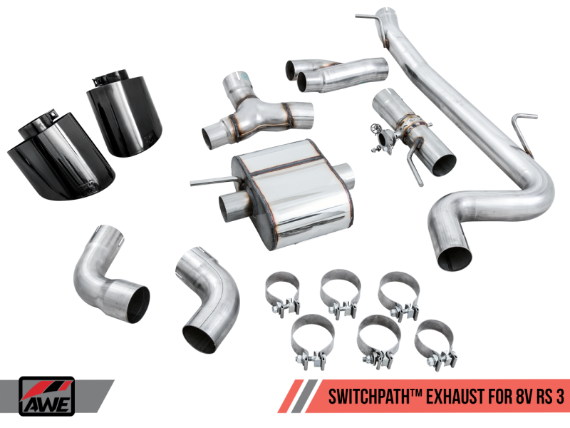 AWE Tuning TT RS Coupe 8S/MK3 2.5L Turbo SwitchPath Exhaust Convert Kit ...