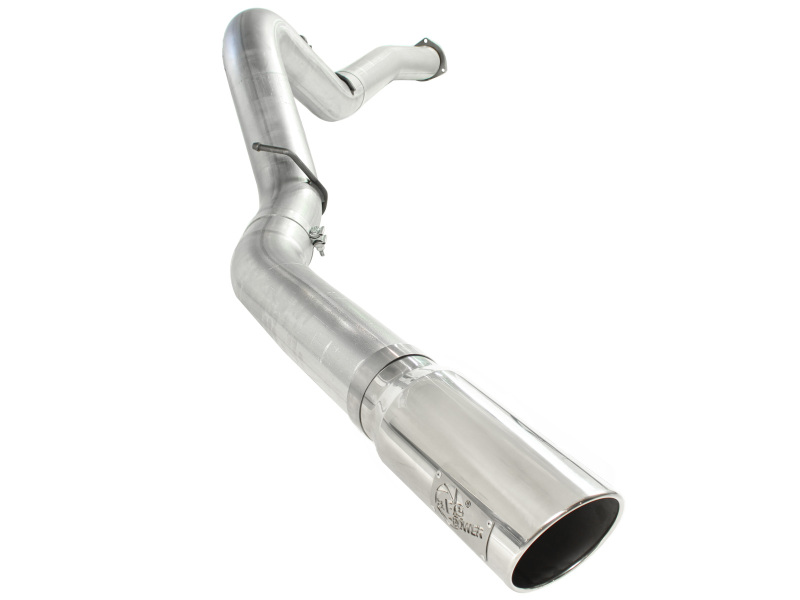 aFe ATLAS 5in DPF-Back Alum Steel Exhaust System Polished Tip GM Diesel Trucks 7.5-10 V8-6.6L td LMM thumbnail 2