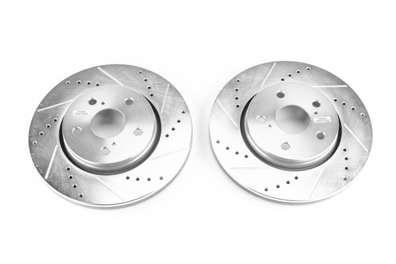 Power Stop 18-19 Toyota C-HR Front Evolution Drilled & Slotted Rotors - Pair thumbnail 3