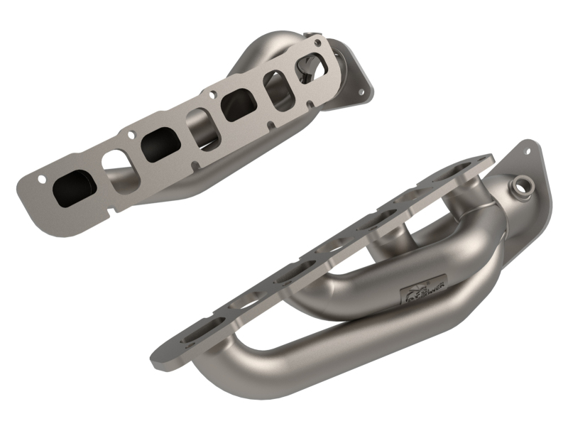 aFe Twisted Steel 2021+ Jeep Wrangler 392 JL 6.4L V8 Headers - Titanium Cerakote thumbnail 2