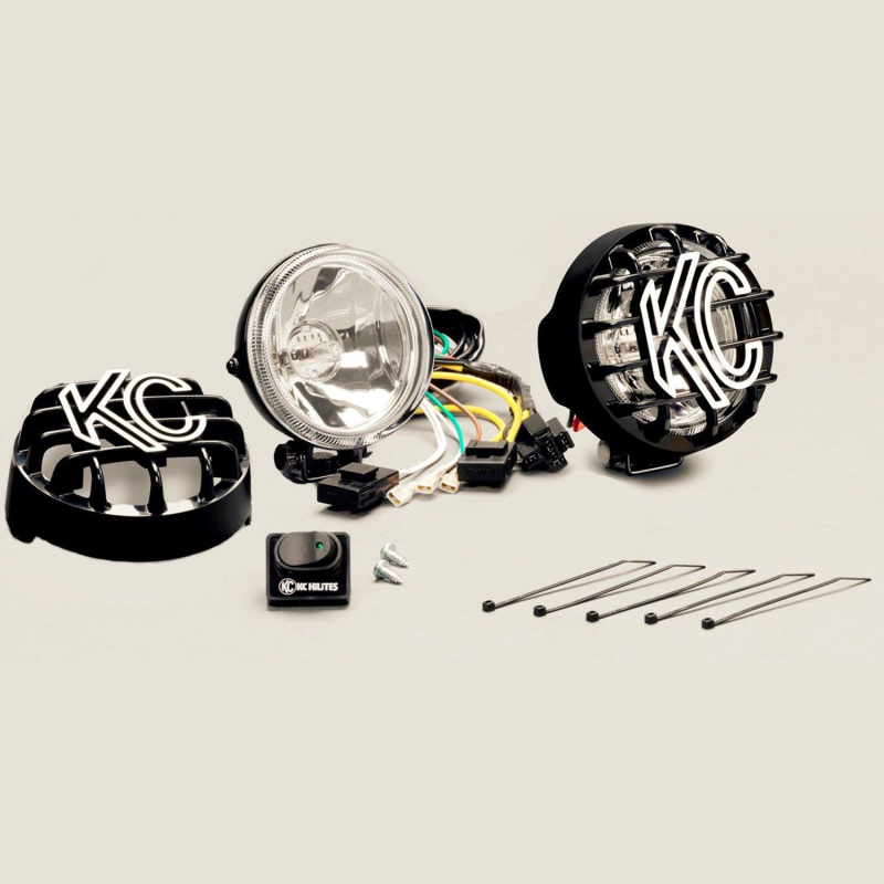 KC HiLiTES Rally 400 4in. Round Halogen Light 55w Spread Beam (Pair Pack System) - Black thumbnail 9