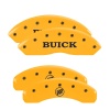 MGP 4 Caliper Covers Engraved Front Buick Rear Yellow Finish Black Char 2008 Buick Lucerne thumbnail 8