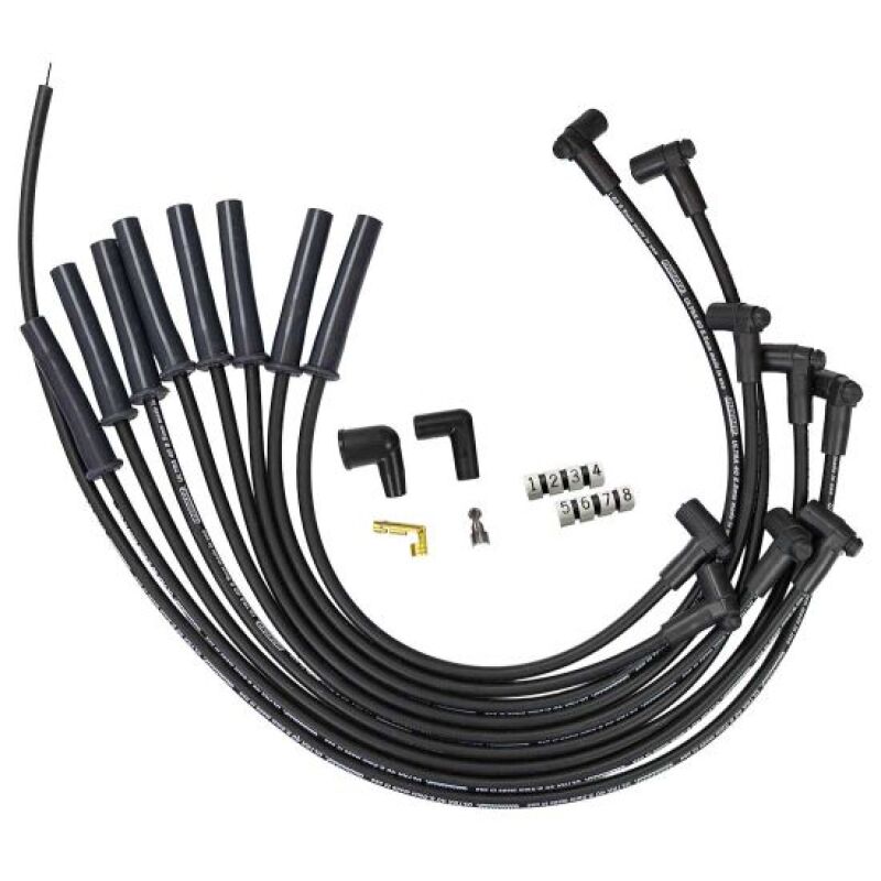 Moroso Ford 289/302/351W HEI-Style Cap Ultra 40 8.5mm Multi-Angle Boot Spark Plug Wire Set - Black