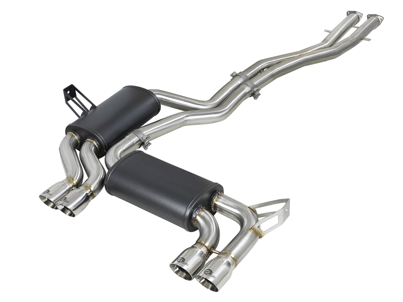 aFe MACH Force-Xp 2.5in 304 SS Cat-Back Exhaust w/ Polished Tips 01-06 BMW M3 thumbnail 2