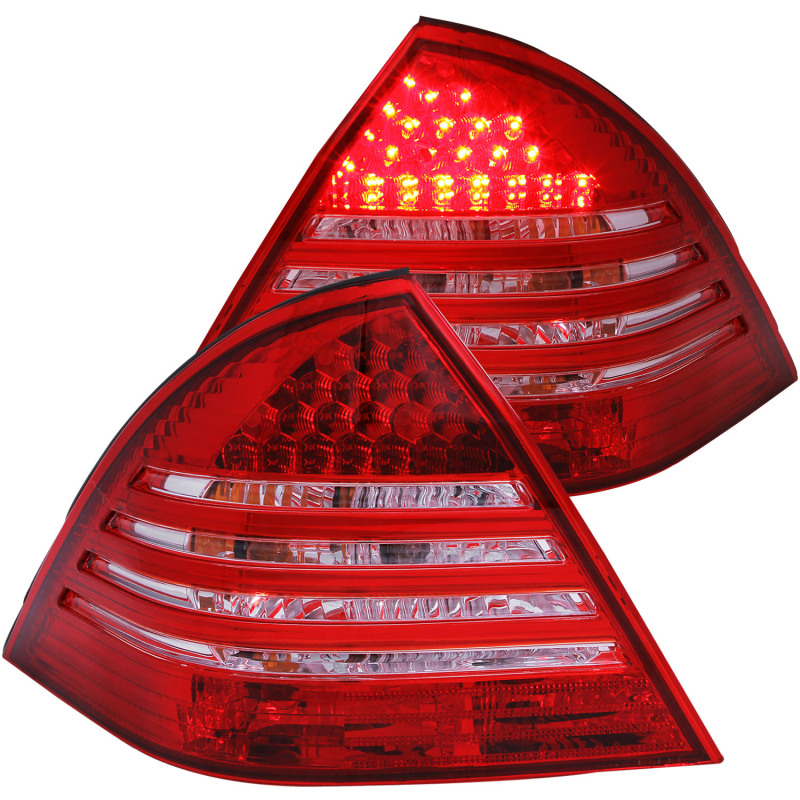 ANZO 2001-2004 Mercedes Benz C Class W203 Taillights Red/Smoke thumbnail 2