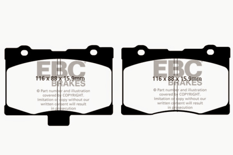 EBC 05-08 Acura RL 3.5 Yellowstuff Front Brake Pads thumbnail 6