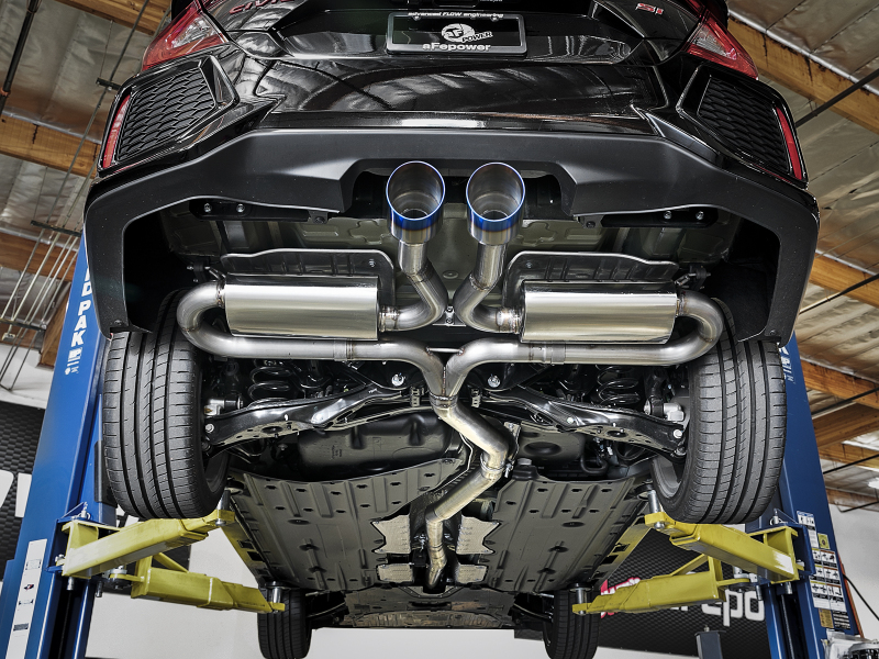 aFe Takeda 3in 304 SS Cat-Back Exhaust System w/ Blue Tips 2017+ Honda Civic Si 4Dr I4 1.5L (t) thumbnail 9