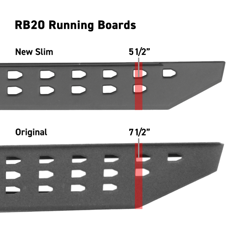 Go Rhino RB20 Slim Running Boards - Universal 48in. - Tex. Blk thumbnail 4