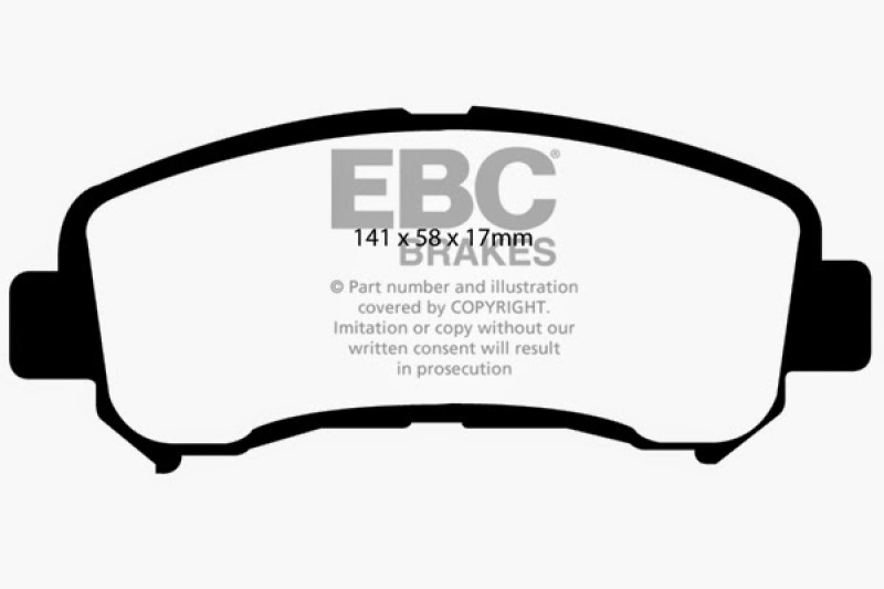 EBC 14+ Nissan Juke 1.6 Turbo Nismo RS Yellowstuff Front Brake Pads thumbnail 7