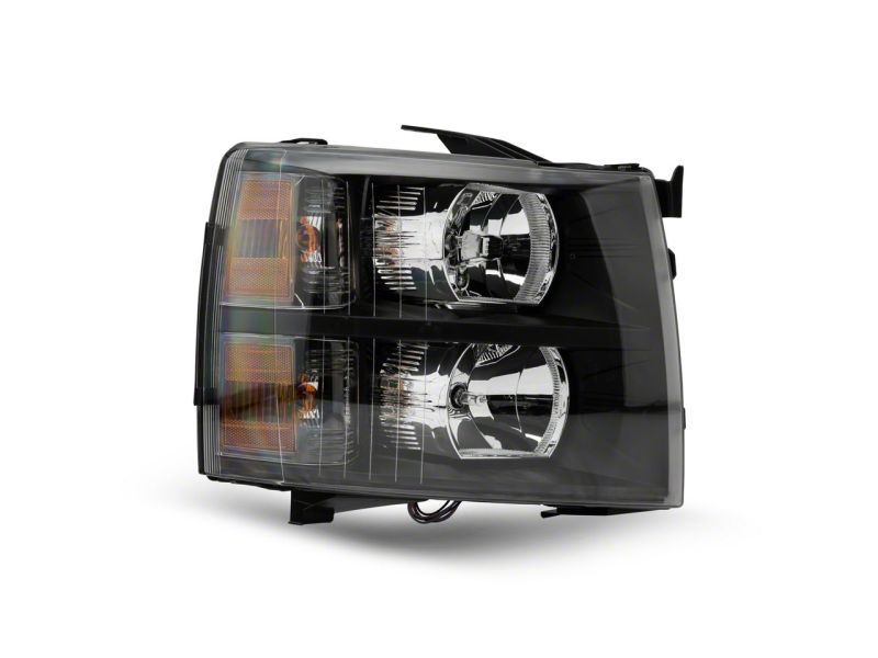 Raxiom 07-13 Chevrolet Silverado 1500 Euro Headlights- Black Housing (Clear Lens) thumbnail 9
