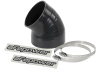 aFe Magnum FORCE CAI Univ. Silicone (4.125in to 3.5in ID / 49 Deg.) Elbow Reducing Coupler - Black thumbnail 3