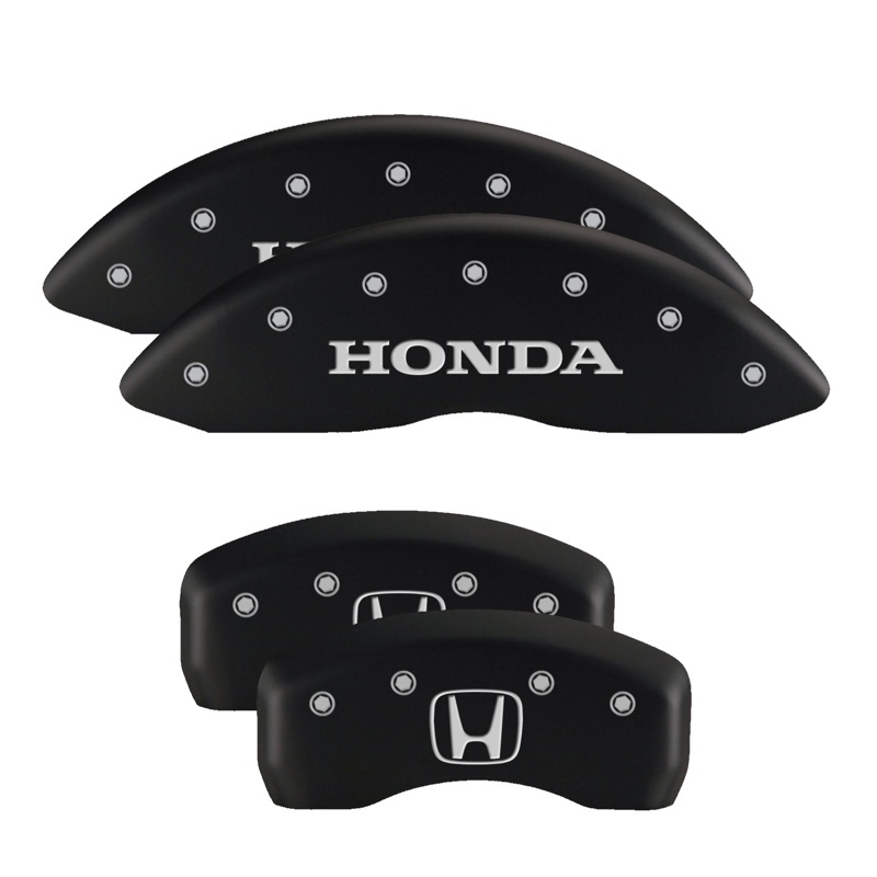MGP 4 Caliper Covers Engraved Front & Rear Vtech Black finish silver ch thumbnail 6