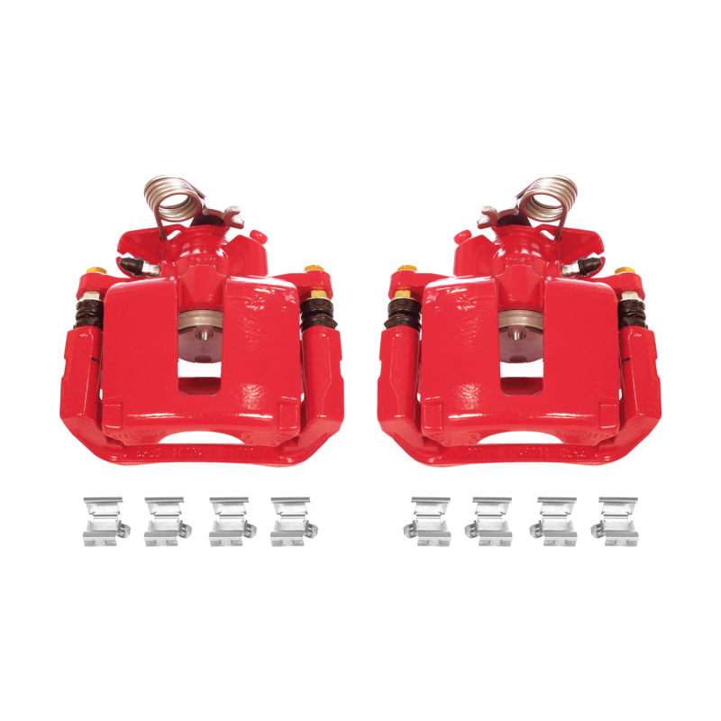 Power Stop 13-17 Ford Explorer Rear Red Calipers w/Brackets - Pair