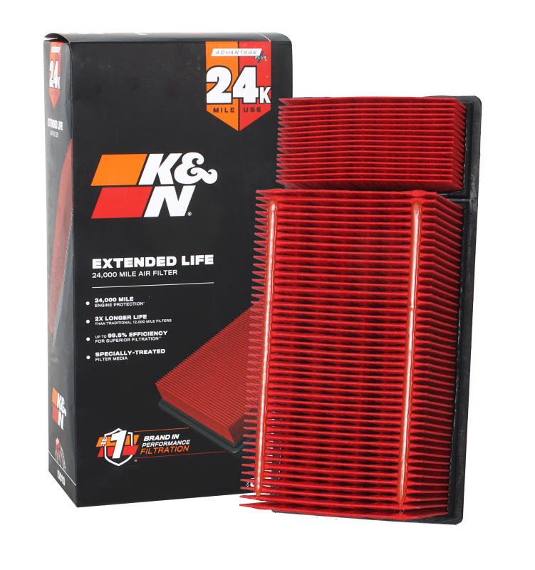 K&N Advantage Plus Air Filter 24K Miles Ford F250/F350/F450/F550 V8-6.7L Dsl 11-16 thumbnail 2