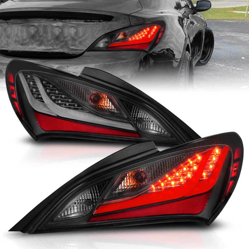 ANZO 10-13 Hyundai Genesis 2DR LED Taillights Smoke thumbnail 8