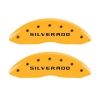 MGP Front set 2 Caliper Covers Engraved Front Silverado Yellow finish black ch thumbnail 7