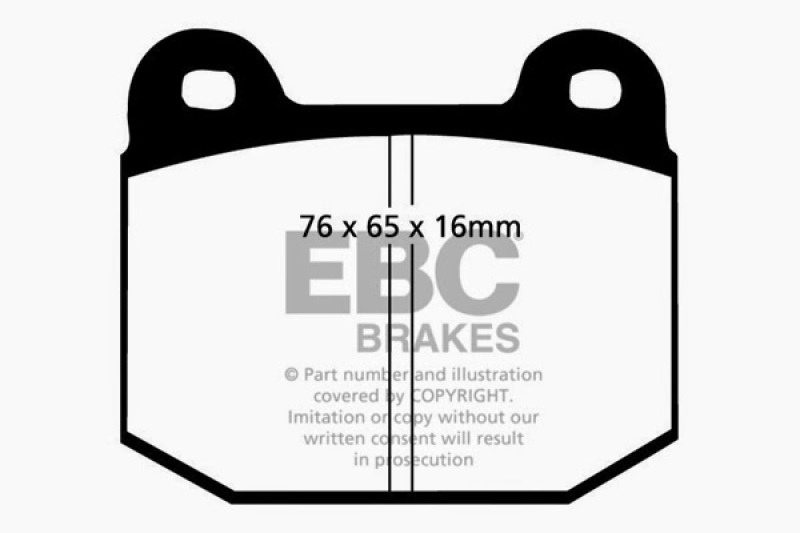 EBC 77-83 BMW 320 2.0 (E21) Yellowstuff Front Brake Pads thumbnail 7
