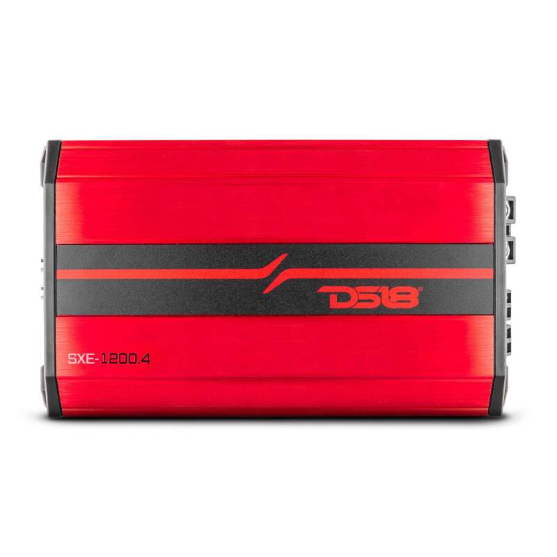 DS18 4-Channel SXE Amplifier Class A|B 2x 200/4ohm Bridge 4 x 100/2ohm 4 x 60/4ohm Watts RMS- Red