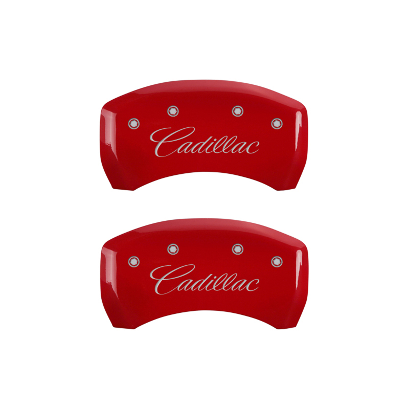 MGP 4 Caliper Covers Engraved Front & Rear Cursive/Cadillac Yellow finish black ch thumbnail 9