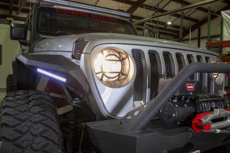 Fishbone Offroad 2018+ Jeep Wrangler JL Aluminum Headlight Guards thumbnail 8