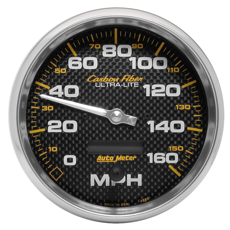Autometer Carbon Fiber Series 5-inch 160 MPH Elec. Programmable Speedometer thumbnail 2