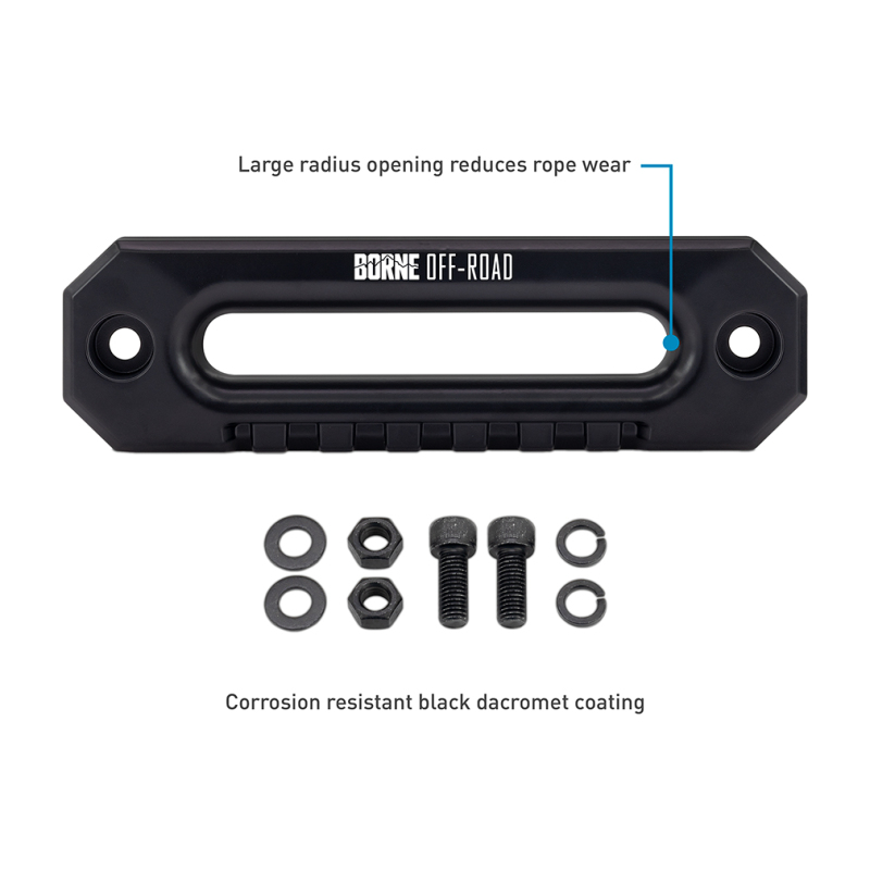 Borne Off-Road 10K Winch - Grey Synthetic Rope