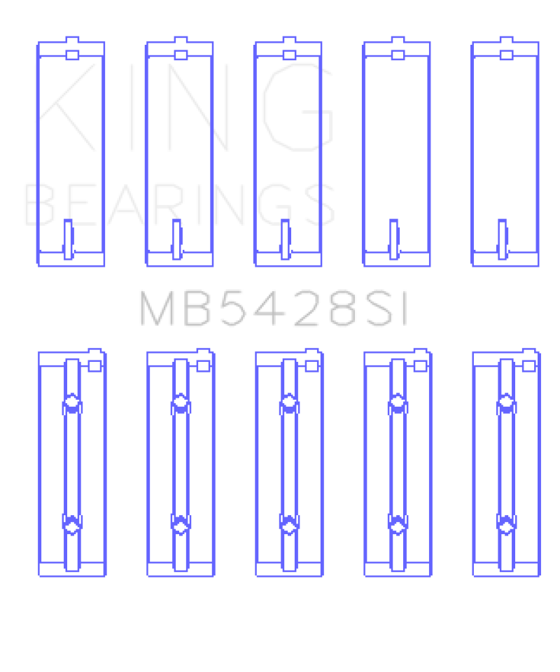 King Engine Bearings Honda R16A/ R18A 2006- Current (Size 0.25) Main Bearing Set thumbnail 3