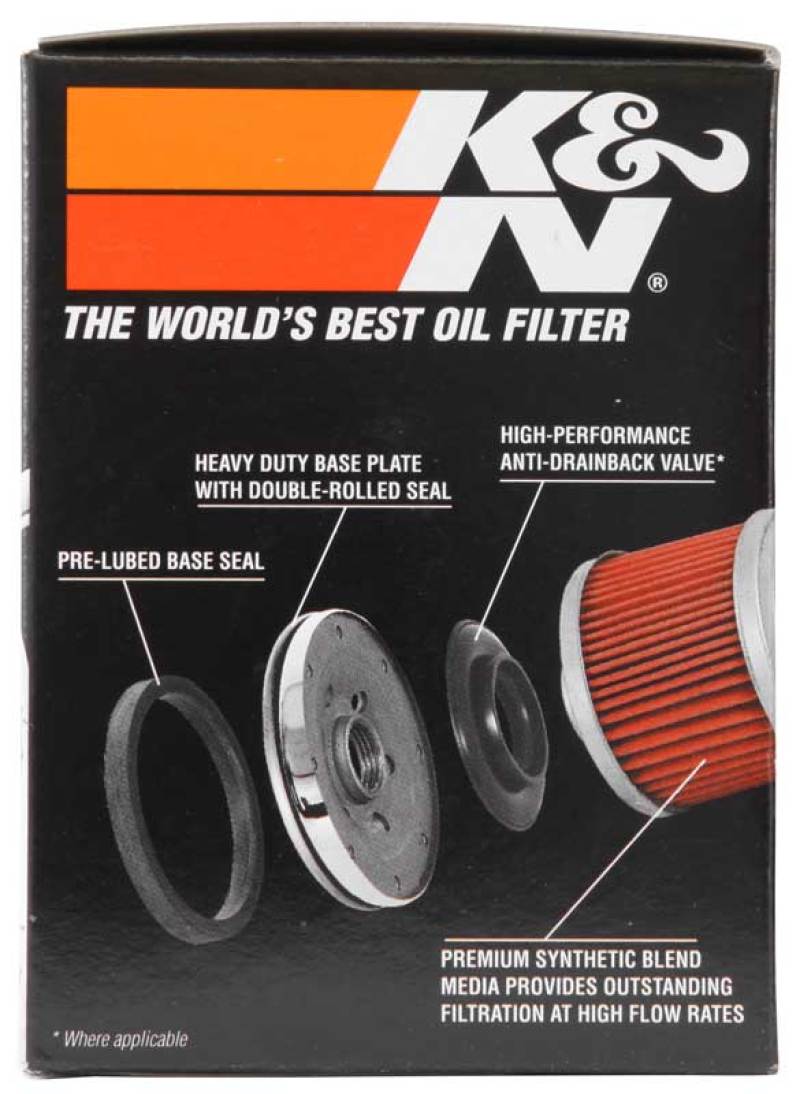 K&N Harley-Davidson 3in OD x 4.063in H Chrome Oil Filter thumbnail 6