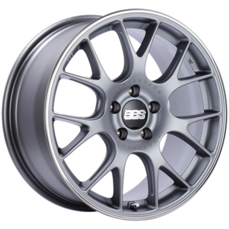 BBS CH-R 19x8.5 5x112 ET32 Satin Titanium Polished Rim Protector Wheel -82mm PFS/Clip Required