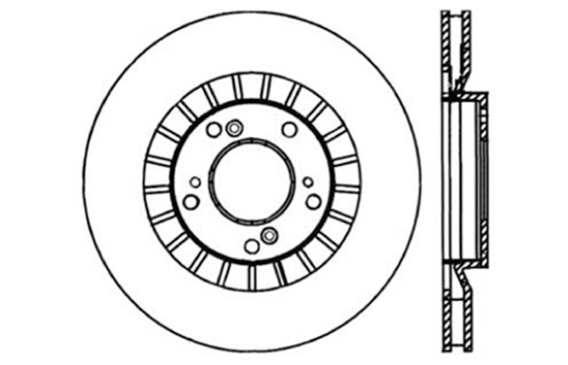 StopTech 00-09 S2000 Slotted & Drilled Left Front Rotor thumbnail 3