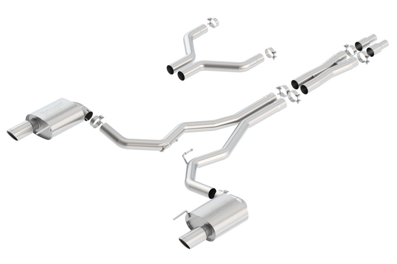Borla S-Type Cat-Back 15-17 Ford Mustang GT 5.0L V8 MT/AT 3in pipe 4in tip thumbnail 5