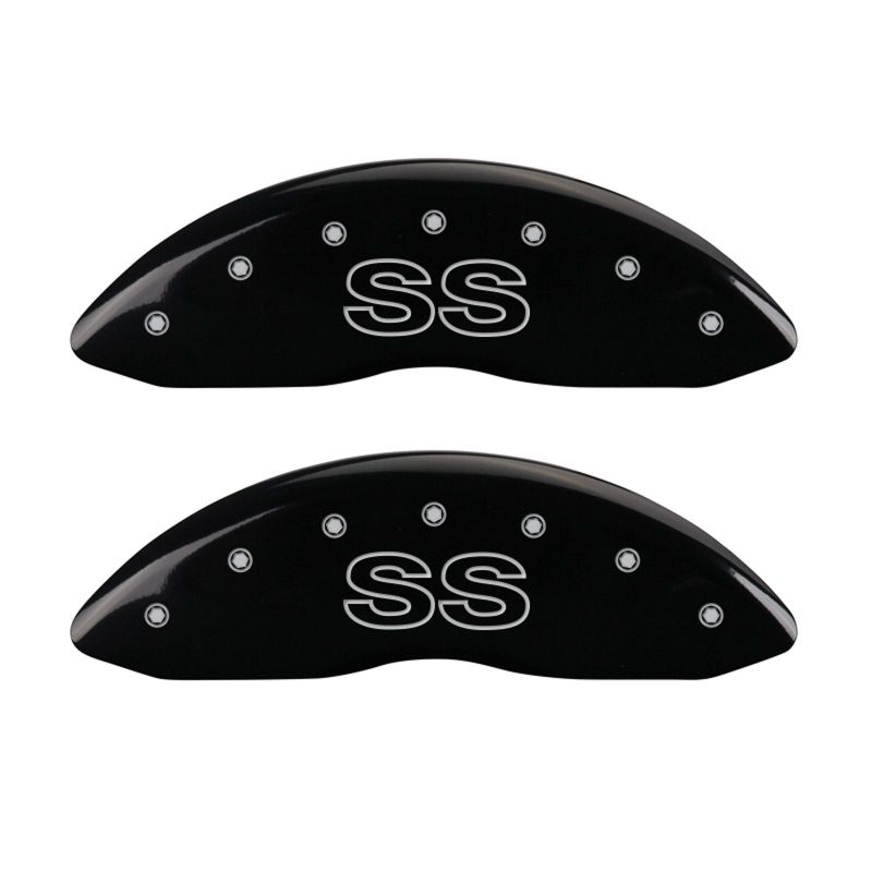 MGP 4 Caliper Covers Engraved Front & Rear Classic/SS Black finish silver ch thumbnail 4