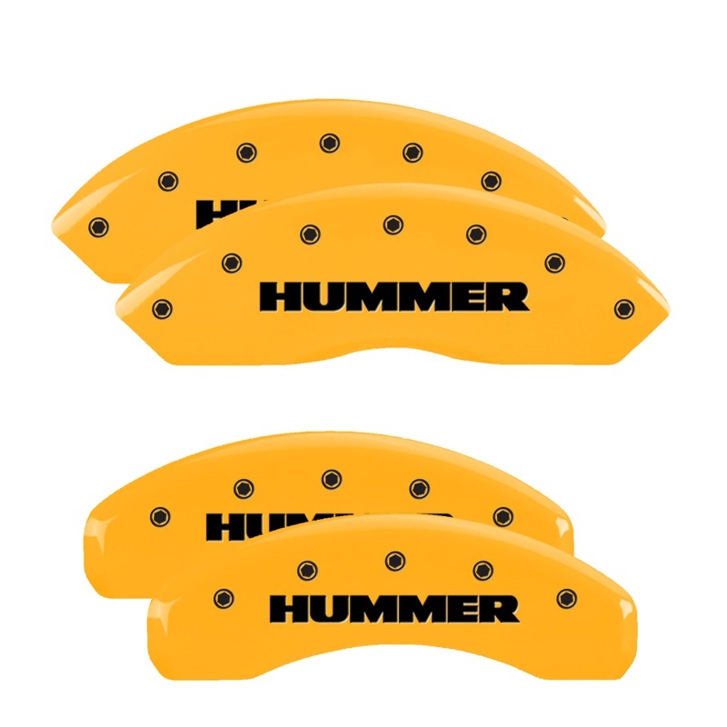 MGP 4 Caliper Covers Engraved Front & Rear MGP Yellow Finish Black Char 2007 Buick Lucerne thumbnail 7