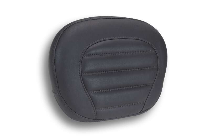 Mustang 15-25 Harley Free Wheeler Dble Stitch Deluxe Sissy Bar Pad Blk w/ Blk Thread