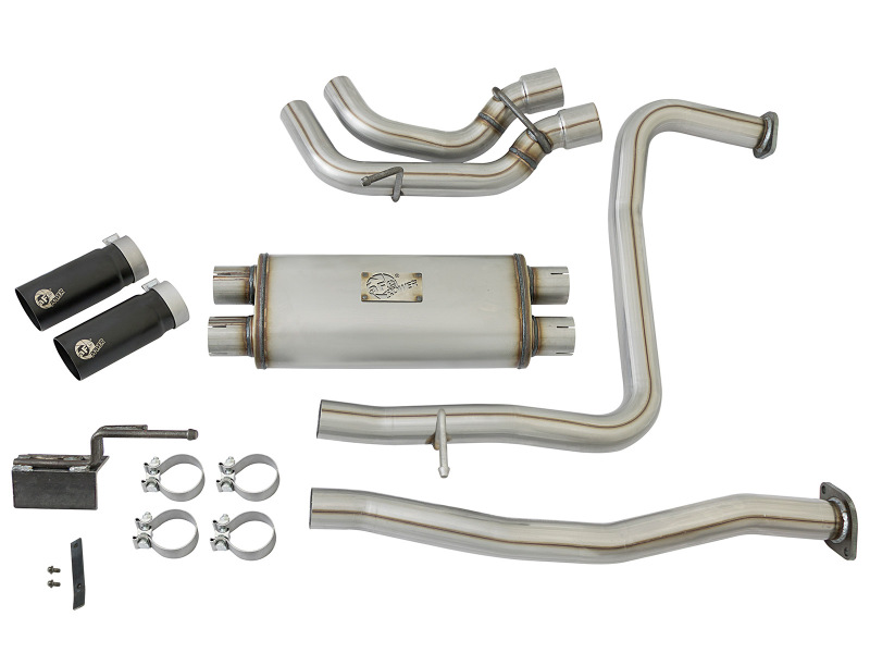 aFe POWER Rebel Series 2-1/2in 409 SS Cat Back Exhaust w/ Black Tips 16-17 Nissan Titan V8 5.6L thumbnail 7