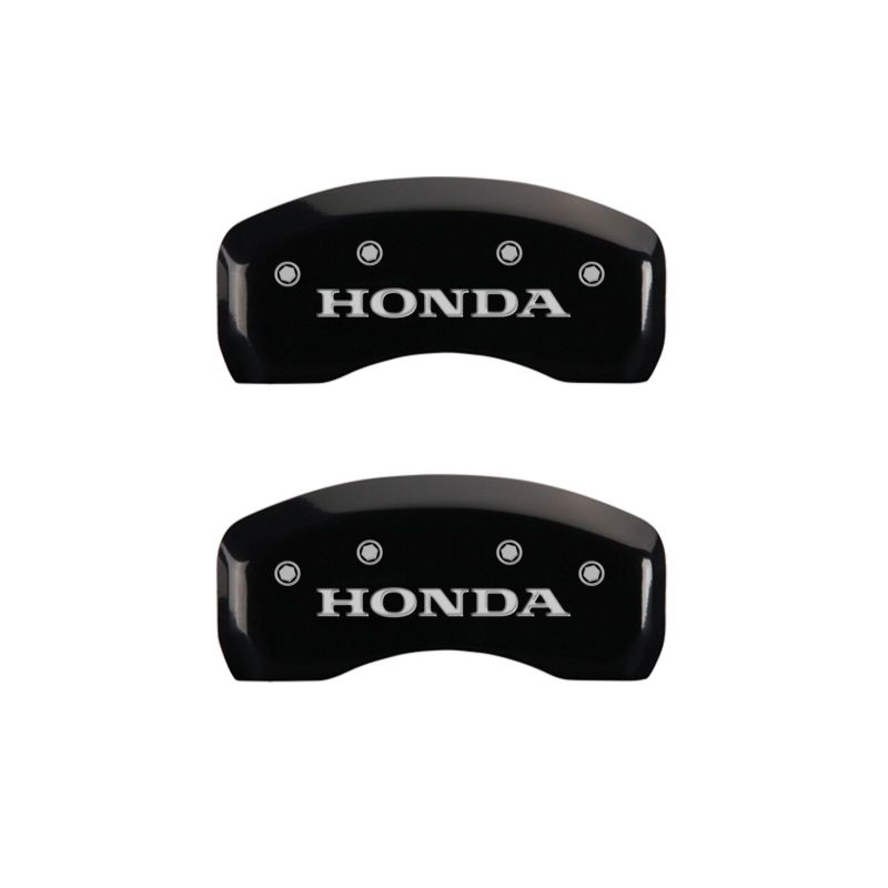 MGP 4 Caliper Covers Engraved Front & Rear Honda Black Finish Silver Char 2017 Honda Civic thumbnail 7