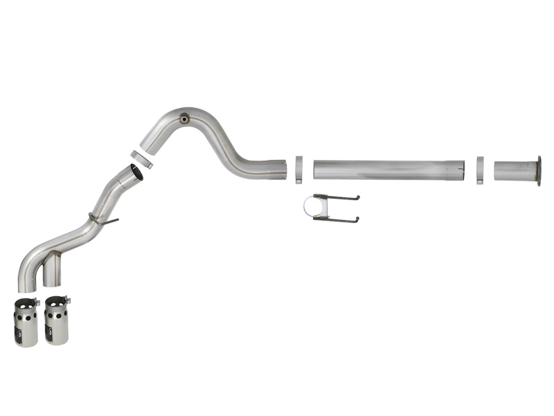 aFe Power 15-16 Ford F250/F350 6.7L Diesel Rebel XD 4in 409 SS DPF-Back Exhaust System - Pol Tips thumbnail 4