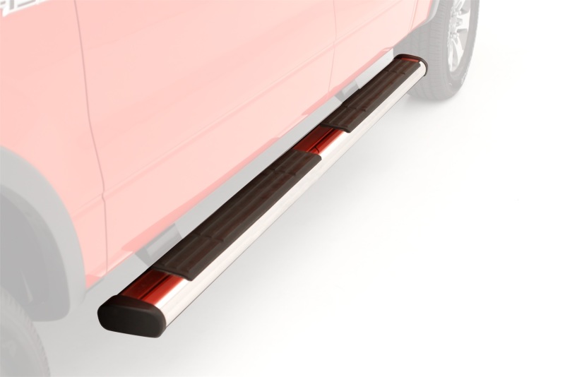 Lund 2019 Chevy Silverado 1500 Crew Cab (Rocker Panel) 6in. Oval Straight SS Nerf Bars - Polished thumbnail 2