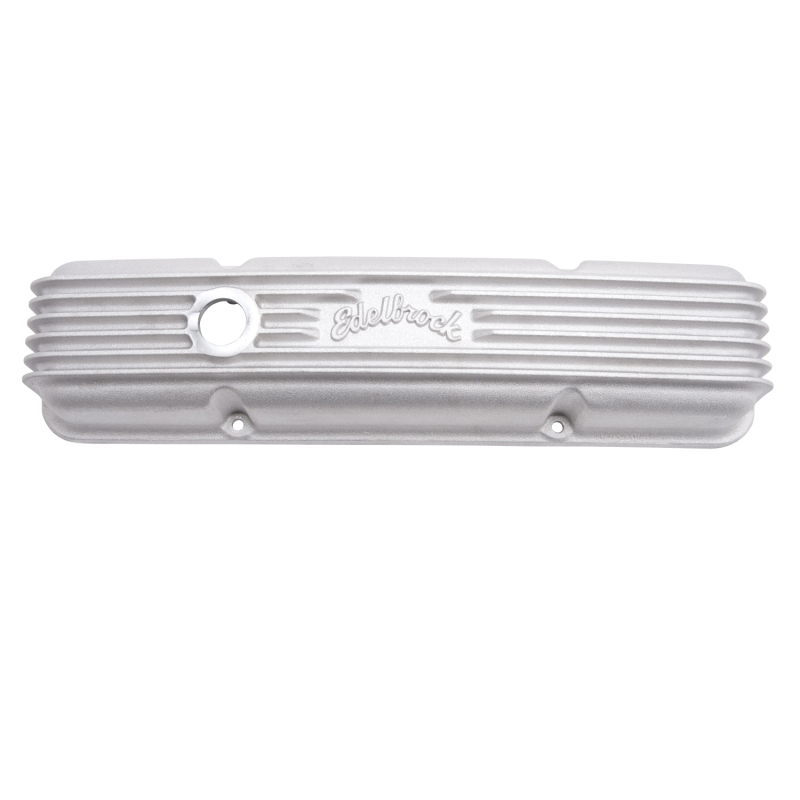 Edelbrock Valve Cover Classic Series Chevrolet 1959-1986 262-400 CI V8 w/ Breather Holes Satin thumbnail 6