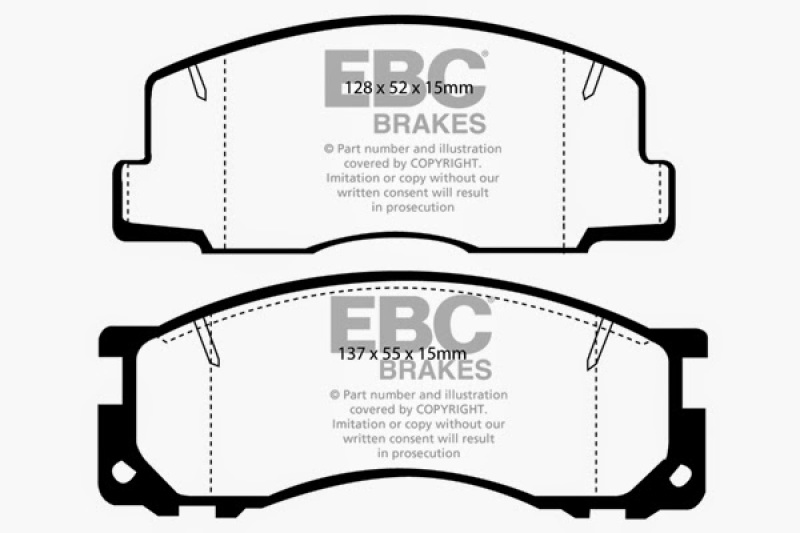 EBC 90-93 Toyota Previa Rear Drums Ultimax2 Front Brake Pads thumbnail 6