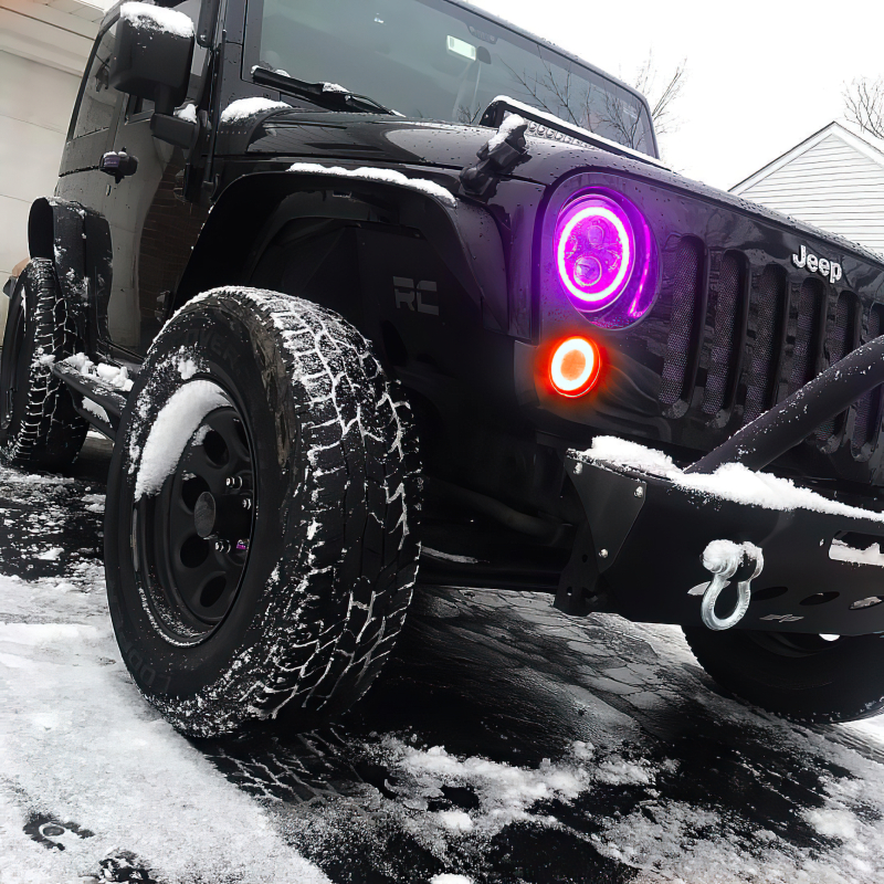 Oracle Jeep Wrangler 07-17 LED Waterproof Turn Signal Halo Kit - Amber thumbnail 8