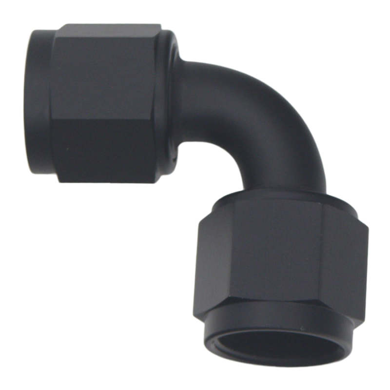 DeatschWerks 8AN Flare Female Swivel 90-Degree to 8AN Flare Female Swivel - Anodized Matte Black thumbnail 2