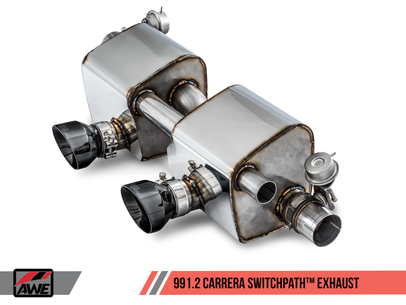 AWE Tuning Porsche 911 (991.2) Carrera / S SwitchPath Exhaust for PSE Cars - Chrome Silver Tips thumbnail 3